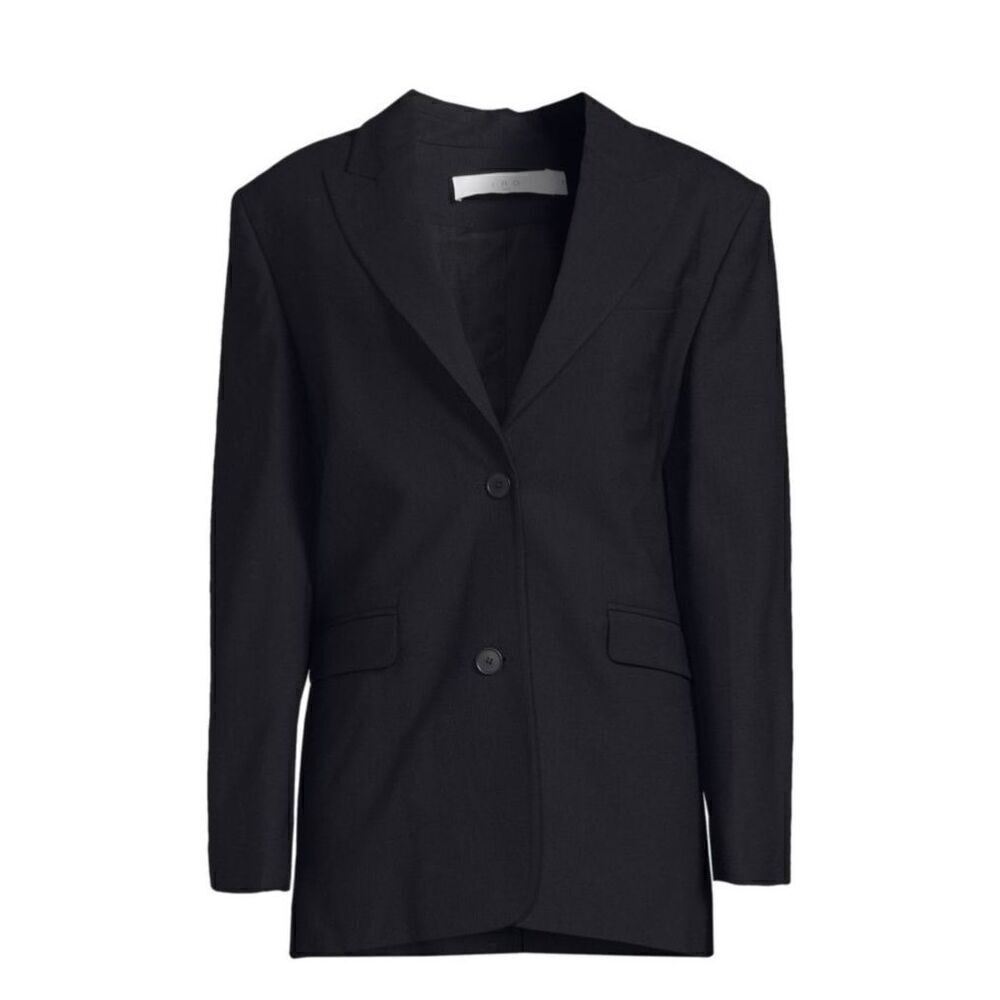 IRO Luminar Single Breasted Wool Blend Blazer in Dark Blue NWT Size 38/6
